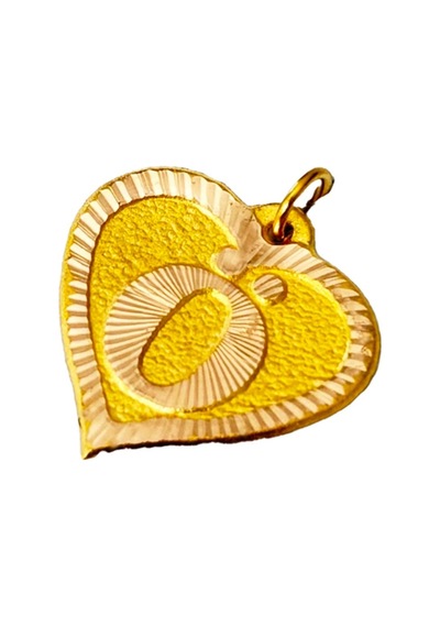 0.25 Gram 14 Ayar Ö Harfi Kalp Kolye Ucu