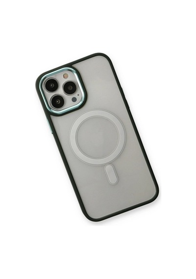 Apple İphone 14 Pro Kılıf Room Magneticsafe Silikon - Köknar Yeşili Çok Renkli