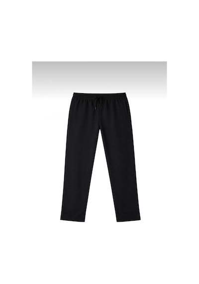 Genel Markalar Erkek Büyük Beden Siyah İki İplik Kompak Penye Cep Fermuarlı Eşofman Altı 3xl-4xl-5xl-6xl-7xl-8xl Siyah