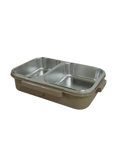 Aryıldız Bento Dikdörtgen 2 Bölmeli Lunch Box Yemek Termosu Vizon 1000 Ml Kahve