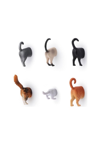 Kikkerland Funny Cat Butt Kedi Magnet Seti Mg53