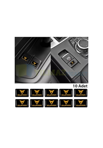 Seat Cupra Logo Direksiyon Jant Vites Torpido 3D Damla Sticker