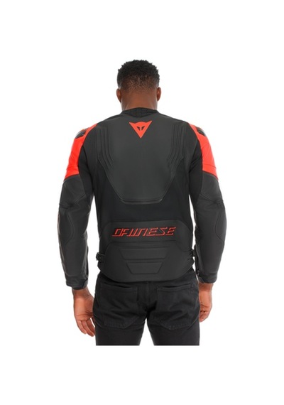 Dainese Daınese Ceket Racıng 5 Leather Blk Blk Red Fluo