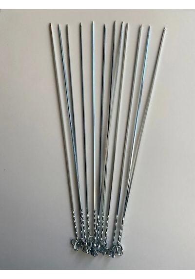 Mobilreyon 12 Adet Kare Ciğer Kuşbaşı Şişi, 3mm En-50cm Boy