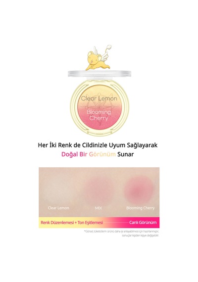 Işıltılı, İki Tonlu Highlighter Allık Perıpera Pure Blushed Custom Cheek 005 Dreamy Cherry 97919804