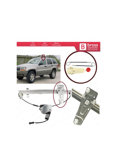 Jeep Grand Cherokee MK2 1998-2005 İçin Ön Sol Cam Kriko Seti