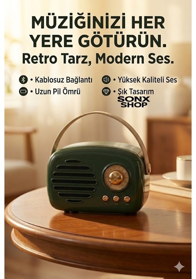 Mcg Sonx Nostaljik Retro Bluetooth - Fm Radyo, Usb Ve Bluetooth Kablosuz Hoparlör 75609384