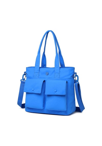Smart Bags Mikro Poly Kumaş Büyük Boy Kadın Omuz Çantası 3345 Mavi