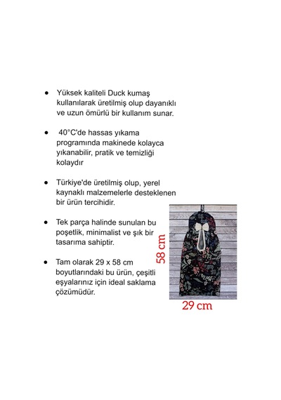 Bahar Dalı Poşetlik: Poşet Düzenleyici, Mutfak, Karavan, Kamp