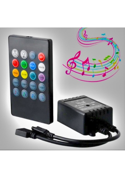 Led Rgb Şerit İç Mekan + Kumanda 5 Metre Müziğe Duyarlı Set