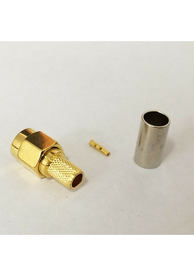 RP SMA Erkek Sıkmalı Kablo Konnektörü RG58-59-142-223 LMR195-200