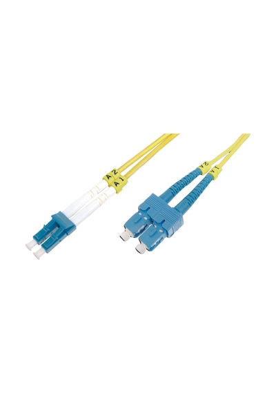 Beek Lc-sc Fiber Optik Patch Kablo, 9/125 Μ, Singlemode, 3.0mm, Duplex, Os2, Lszh, 10 Metre-18855