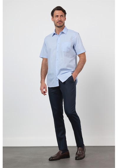 İmza Açık Mavi Sert Yaka Kısa Kol Cepli Comfort Fit Pamuklu Gömlek 1004260258 İmza Açık Mavi Sert Yaka Kısa Kol Cepli Comfort Fit Pamuklu Gömlek 1004260258