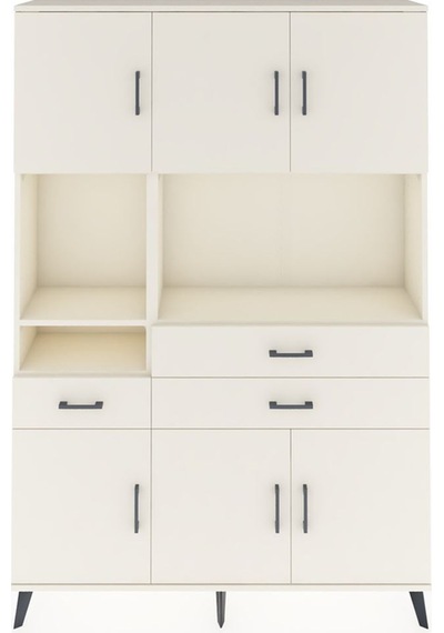 Arges Dolap 9 Raflı 3 Çekmeceli 6 Kapaklı 132x30x195 Aytaşı-a... Aytaşı