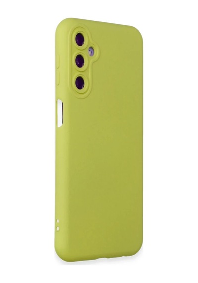 Samsung Uyumlu Galaxy M34 5g Uyumlu Kılıf Nano İçi Kadife Silikon - Sarı