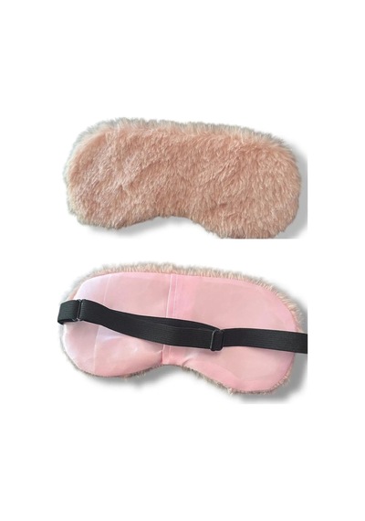 Caş Dekorasyon Pembe Renk Simli Peluş Uyku Bandı Pembe