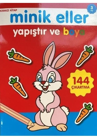 Minik Eller Yapıştır Ve Boya - Kırmızı Kitap