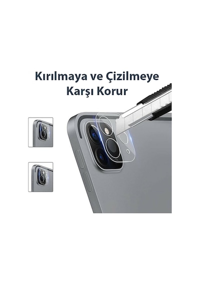 Gor Apple Uyumlu iPad  Pro 11 12.9 2020-2021 3D Cam Kamera Koruyucu 2