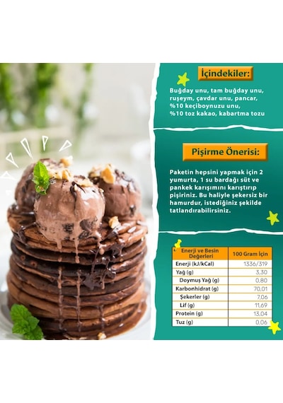 Kakaolu Keçiboynuzlu Pankek Karışımı 235gr