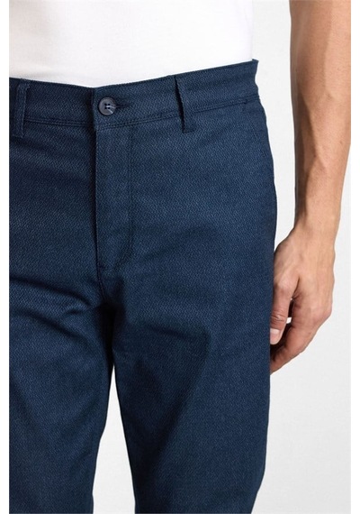 Süvari Lacivert Slim Düz Armürlü Normal Bel Casual Pantolon Spn2020500019-m09