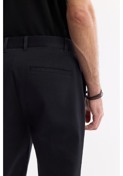 Avva Erkek Siyah Klasik Bel Pamuklu Slim Fit Chino Pantolon A51y3078