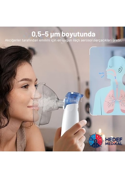 Lt-n100 Taşınabilir Mesh Nebulizatör - Sessiz Buhar Makinesi