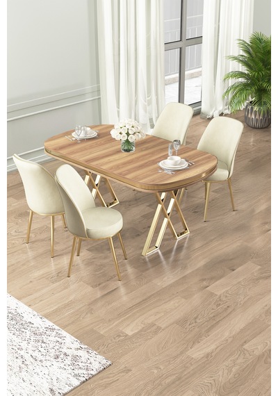 Canisa Lai Serisi 90x168 Lak Panel Hazar Masa Ve 4 Krem Sandalye Gold Kaplama Ayak Hazar Masa Krem Sandalye Ayaklar Gold Canisa Lai Serisi 90x168 Lak Panel Hazar Masa Ve 4 Krem Sandalye Gold Kaplama Ayak Hazar Masa Krem Sandalye Ayaklar Gold