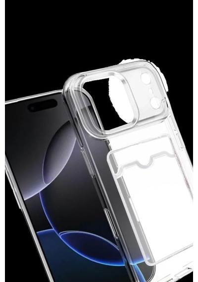 Apple İphone 17 Pro Max Kart Şeffaf Silikon - Şeffaf