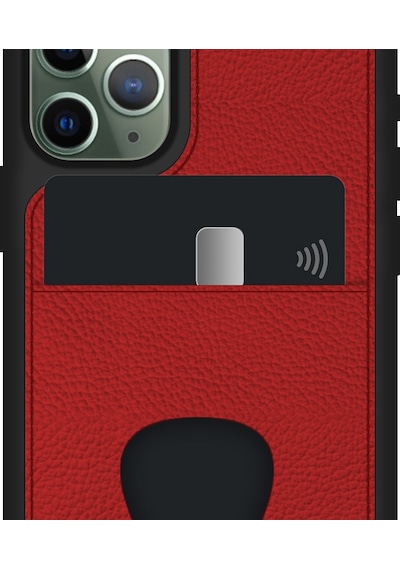 FitCase Apple Uyumlu iPhone 11 Pro Max Kılıf Proda Deri Tek Kartlık Cepli Kapak