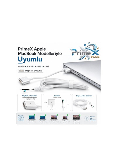 Primex Px-mac2 Magsafe 2 Güç Adaptörü Kablosu, Apple Apple Uyumlu MacBook A142