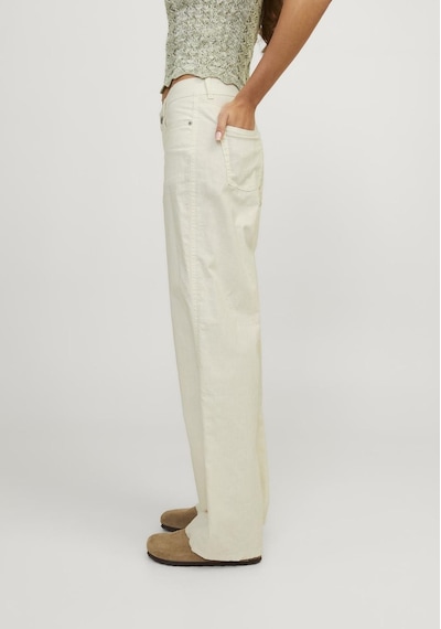 Jack & Jones Kadin Keten Karisimli Pantolon - Lisa 12255422 Vanilla Ice Beyaz