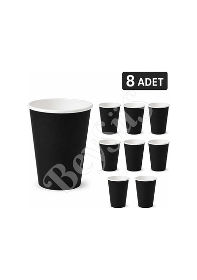 Parti Kağıt Bardak 8li Siyah Diğer