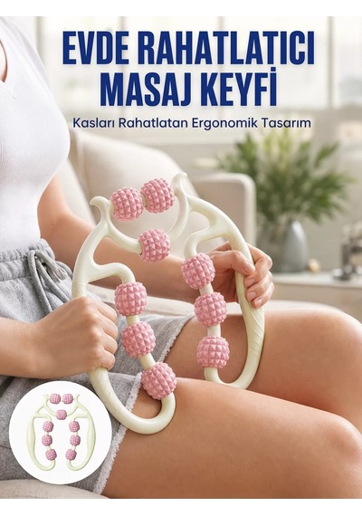 Taşınabilir Kas Masaj Aparatı Spor Sonrası Rahatlatıcı Pembe
