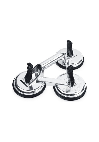 Sgs956 - 155 Kg Üçlü Vantuz Alüminyum Cam Seramik Fayans Ahşap Tutma Taşıma Vantuzu 12cm 12cm 12