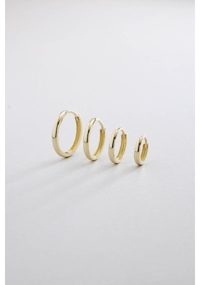 Altın Du Z Oval Halka Ku Pe 1.6 Cm 2mm