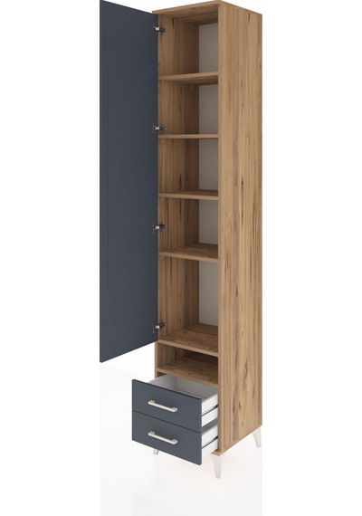 Hyperion Dolap 6 Raflı 2 Çekmeceli Tek Kapaklı 44x44x243 Çam-... Çam Hyperion Dolap 6 Raflı 2 Çekmeceli Tek Kapaklı 44x44x243 Çam-... Çam