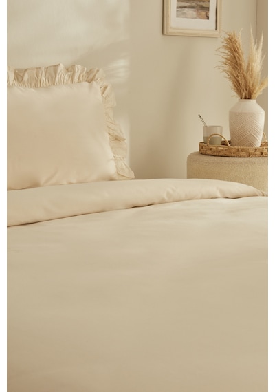 Karaca Home Pure %100 Pamuk Çift Kişilik Nevresim Takımı Açık Bej