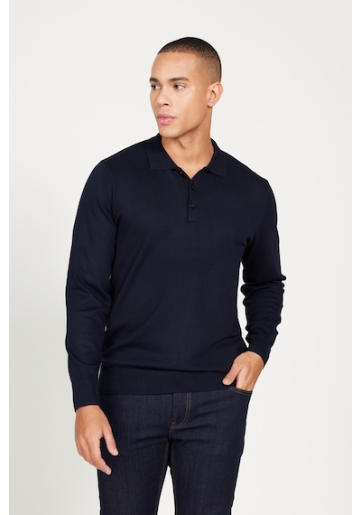 AC&Co / Altınyıldız Classics Erkek Lacı Standart Fit Normal Kesim Polo Yaka Triko Kazak Lacivert AC&Co / Altınyıldız Classics Erkek Lacı Standart Fit Normal Kesim Polo Yaka Triko Kazak Lacivert