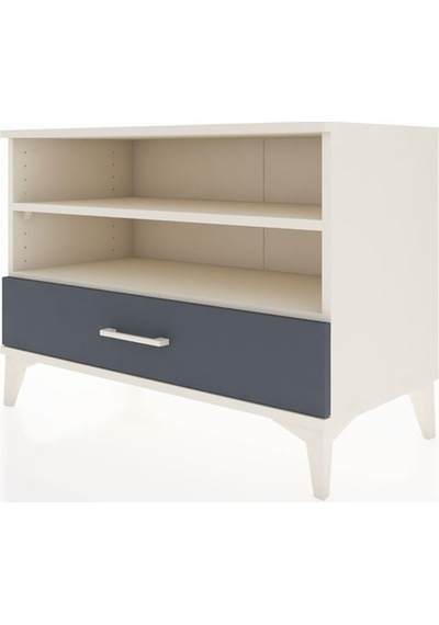 Hyperion Şifonyer 2 Raflı Tek Çekmeceli 88x44x64 Aytaşı-antrasit Aytaşı