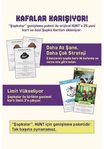 Hunt - Şapkalar 25 Kartlık Genişleme Paketi