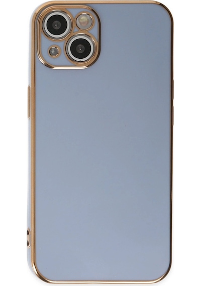 Apple  Uyumlu  iPhone 14 Kılıf Volet Silikon Mavi,