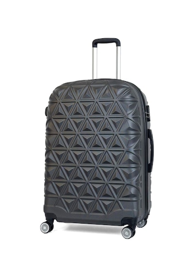 Reymond Luggage Piramit Desen ABS Seyahat Valizi, Canyon Serisi,  Antrasit - Büyük Boy