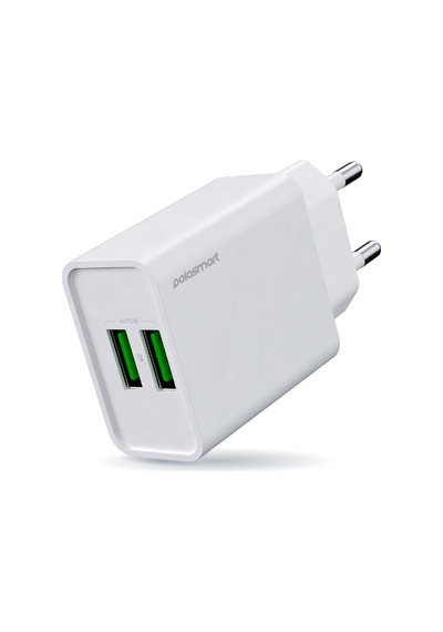 Polosmart Psm134 2a Çift Usb Şarj Adaptörü Akıllı Tanıma Hızlı Şarj Başlığı 10w Beyaz