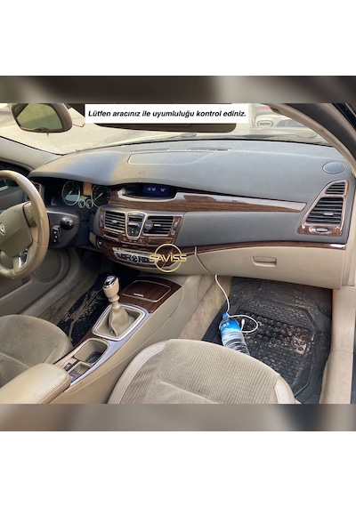 Renault Laguna 3 Özel Kalıp Koyu Meşe Full Set Torpido Maun Kaplama,Konsol Kaplama (Koyu Meşe)