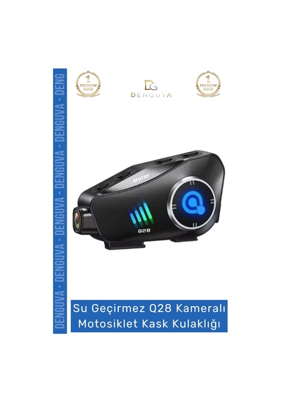 Kaskkulaklığı Q28 Bluetooth 53 Hd 1080p Ipx6 Su Geçirmez Interkom Kameralı Motosiklet Kask Kulaklığ