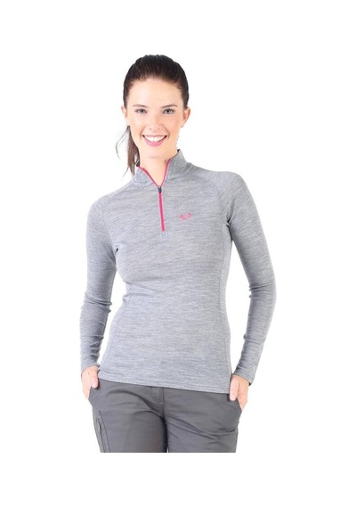 Woolona Vega Uzun Kollu Yarım Fermuar Kadın Sweatshirt Grey