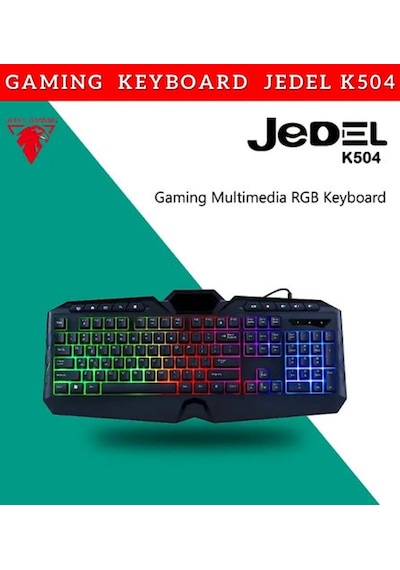 Jedel K504 Multimedia Rgb Kablolu Mekanik Oyuncu Klavye