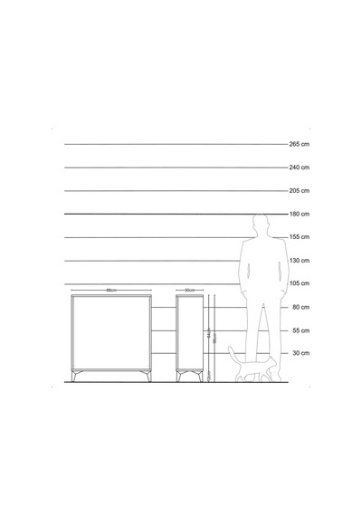 Arges Şifonyer 88x30x96 Çam-çam Çam