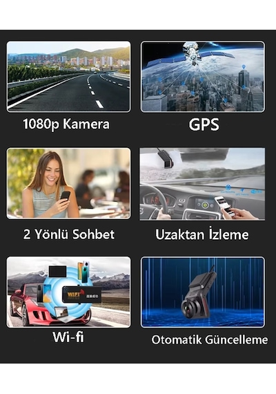 Araç Kamerası 4g Sim Kartlı 1080p Gps Uzaktan İzlenebilir Takipli
