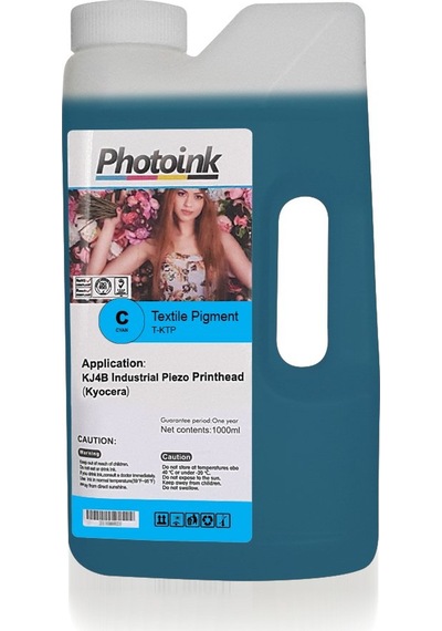Kyocera Kafalar için 1000 ML Mavi Cyan Tekstil Mürekkep (T-Ktp)